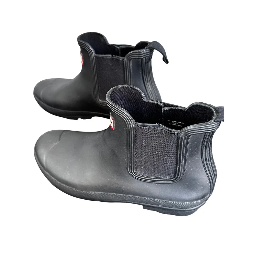 Hunter Original Chelsea Matte Black Waterproof Rain Boot Mens 10 Womens 11.5